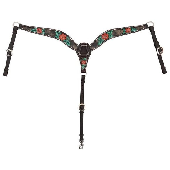 Circle Y Cactus Filigree & Flowers Breast Collar Western Tack - Picture 1 of 3